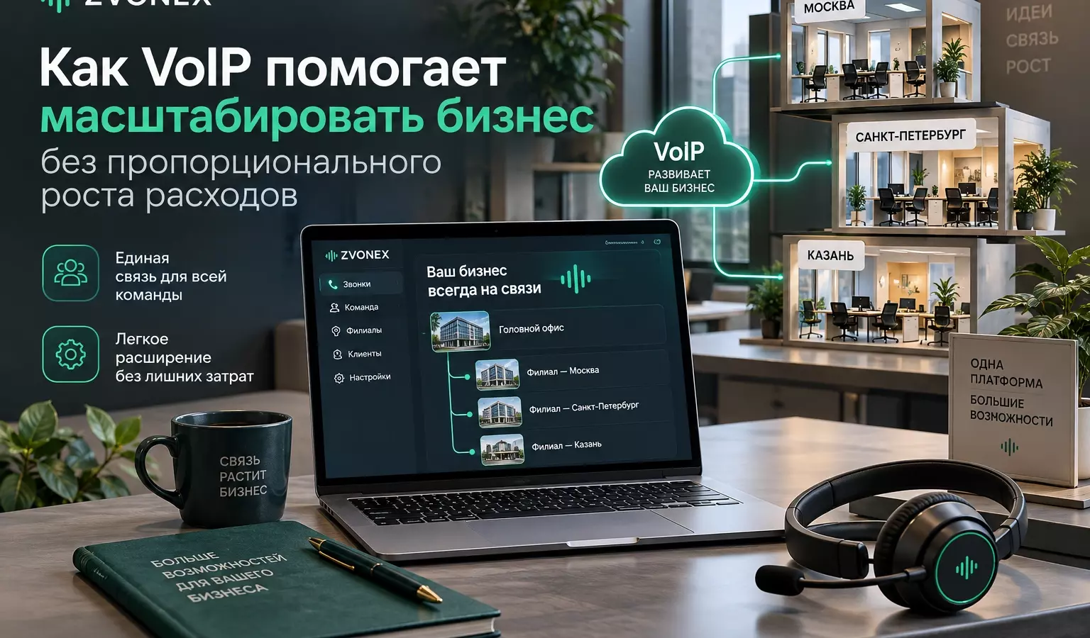 Как VoIP помогает масштабировать бизнес без пропорционального роста расходов