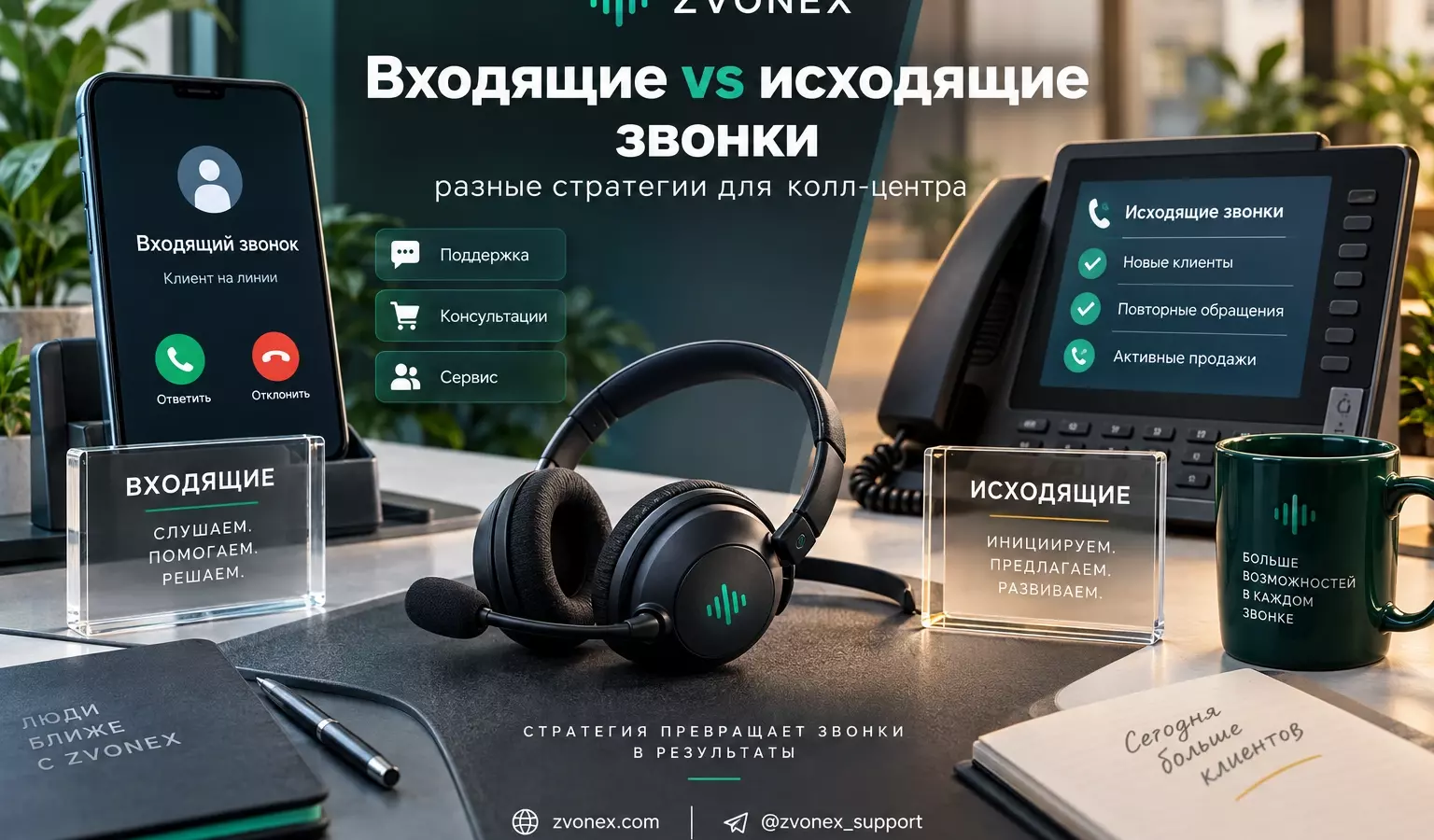 Входящие vs исходящие звонки: разные стратегии для колл-центра